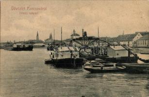 1907 Pancsova, Pancevo; Temes rakpart, uszályok. W.L. 943. / Quay of Timis, barges (EK)