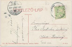 1909 Ruttka, Vrutky; Iskola tér diákokkal, Cukrászda. W.L. Bp. 5860. Kiadja a Felvidéki Magyarság ny...