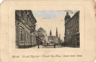Újvidék, Novi Sad;, Kossuth Lajos utca, bútor áruház. W.L. Bp. 4240. / street view with furniture shop (EM)