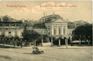 Pozsony, Pressburg, Bratislava; Frigyes főherceg palotája. W.L. Bp. 2423. Josef Skoda kiadása / Erzherzog Friedrich Palais / palace, automobile (EK)