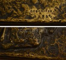 Copyright Thenn Vienna jelzéssel: Ugrató lovas. Bronz, márvány talapzaton, m:20 cm, h:19 cm