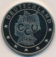 Németország 1996. Az utolsó német ECU Cu-Ni emlékérem német nyelvű tanúsítvánnyal (27,7g/40mm) T:1,1- Germany 1996. Der letzte Deutschland-ECU Cu-Ni commemorative medal with German language certificate (27,7g/40mm) C:UNC,AU