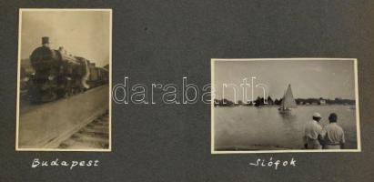 1931 A Balaton körbebicklizése. 41 feliratozott képet tartalmazó album