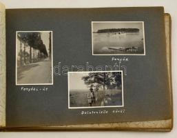 1931 A Balaton körbebicklizése. 41 feliratozott képet tartalmazó album