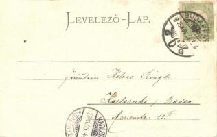 1905 Budapest VI. Etablissement Drechsler (Drechsler palota), étterem, kávéház, szalon