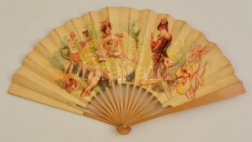 A Fiumei Rízskeményítő - litho, reklámos legyező, kis szakadásokkal