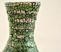 Iparművészeti Vállalatos Gorka váza, repesztett mázas kerámia, jelzett, javított, m:28 cm