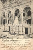 1903 Budapest V. Igazságügyi palota lépcsőháza, belső. Divald Károly 39. sz.