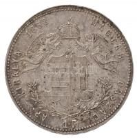 1868GYF 1Ft Ag "Ferenc József / Angyalos címer" Gyulafehérvár (12,35g) T:2 patina, kis ph....
