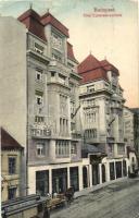 Budapest II. Zsigmond utca 38-40. Hotel Esplanade szálloda, a Lukács és a Császár fürdővel szemben, villamos (EK)