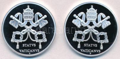 Németország 2005(?) "Episcopvs Romanvs / Statvs Vaticanvs" fém emlékérem (2xklf) multicolo...