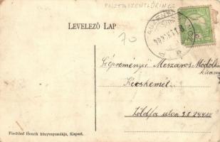 1909 Budapest XVIII. Pestszentlőrinc, Pusztaszentlőrinc, Szentlőrinc; Sprung J. kávéháza. Kiadja Fis...