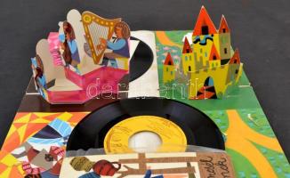 3 db retró gyerekmesés bakelti lemez