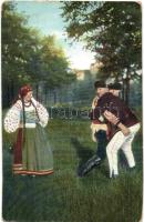 10 db RÉGI motívumos képeslap: folklór / 10 pre-1945 motive postcards: Slavic folklore