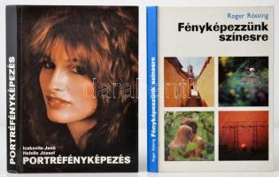 2 db fotós szakkönyv: Rössing, Roger: Fényképezzünk színesre (Bp., 1980); Iczkovits - Hefelle: Portréfényképezés (Bp., 1981). Kartonált papírkötésben, jó állapotban.