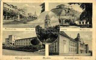 5 db RÉGI kárpátaljai városképes lap: Munkács / 5 pre-1945 Carpathian Ukraine town-view postcard: Mu...