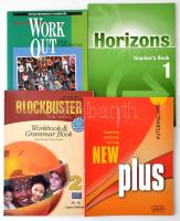 Vegyes angol nyelvtankönyvek, 34 db:
Blockbuster (3 db), Headway (2 db), Channel your English (15 d...