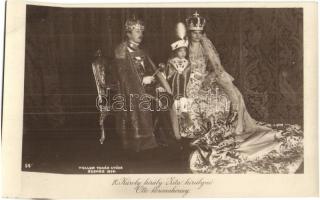 IV. Károly király, Zita királyné, Ottó koronaherceg - 5 db régi képeslap / Charles I of Austria, Zit...