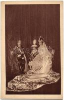 IV. Károly király, Zita királyné, Ottó koronaherceg - 5 db régi képeslap / Charles I of Austria, Zit...