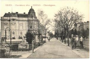 1913 Eszék, Esseg, Osijek; Chavrakova ulica / Chavrakgasse / street
