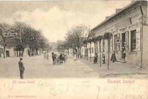 Szob, Fő utca, Lujza Intézet - 2 régi képeslap / 2 pre-1945 postcards