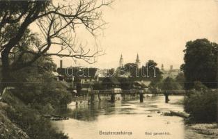 Besztercebánya, Banská Bystrica; Alsó garami híd, templomok / lower Hron bridge, churches (EK)