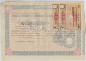 Budapest 1926. "Belvárosi Takarékpénztár Részvénytársaság" öt részvénye egyben 250P-ről (2...
