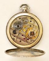 Ezüst(Ag) Locarno óra, másodpercmutatóval, jelzett, belsejében "Levente Intézmény" gravíro...