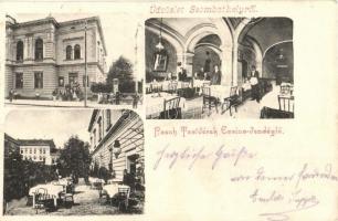 1903 Szombathely, Posch Testvérek Casino vendéglő, belső, kerthelyiség