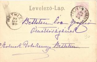 1898 Szepesmindszent, Bijacovce; Gróf Csáky Albin kastély. Szoller Géza kiadása / castle (vágott / c...