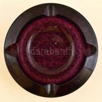 Lila hamuzó, anyagában színezett, formáby fújt, nagyon apró csorbával, d: 15 cm