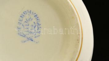 Herendi lila mintás, rózsás díszítésű apró dobozka. Kézzel festett, jelzett, hibátlan d: 6 cm, 5 cm