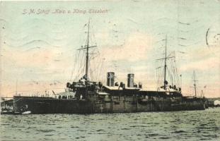 SMS Kaiserin u. Königin Elisabeth, az Osztrák-Magyar Haditengerészet Ferenc József-osztályú védett cirkálója / K.u.K. Kriegsmarine / Austro-Hungarian Navy I. Franz Joseph-class protected cruiser