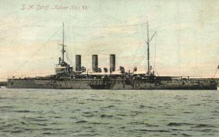 SMS Kaiser Karl VI. az Osztrák-Magyar Monarchia haditengerészetének VI. Károly-osztályú páncélos cirkálója / K.u.K. Kriegsmarine Panzerkreuzer, Austro-Hungarian Navy armored cruiser