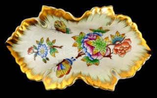 Herendi Viktória mintás tálka. 12x9 cm Kézzel  festett, jelzett hibátlan