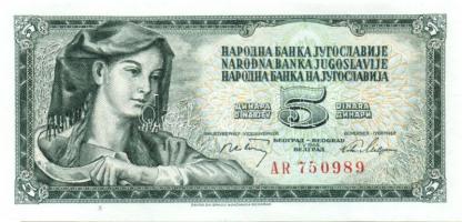 Jugoszlávia kis tétel 1968. 5D (2x) + 1978. 10D, 20D + 1981. 50D, 100D, 500D + 1992. 100D, 10.000D + 1994. 10D, 100D, 1000D T:I Összesen 14db!