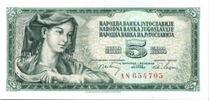 Jugoszlávia kis tétel 1968. 5D (2x) + 1978. 10D, 20D + 1981. 50D, 100D, 500D + 1992. 100D, 10.000D +...