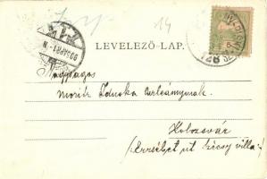 1905 Lupény, Lupeni; Kokszgyár, iparvasút, vagonok. Kiadja Dima Gusztáv / coke works, industrial rai...