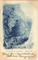 1899 Tordai-hasadék, Cheile Turzii; Balika vára, barlang. Dunky Fivérek cs. és kir. udvari fényképészek műterméből / Pestera lui Balica / cave