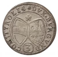 Ausztria 1639. 3kr Ag "Ferdinánd Károly" Hall (1,57g)T:2 / Austria 1639. 3 Kreuzer "F...