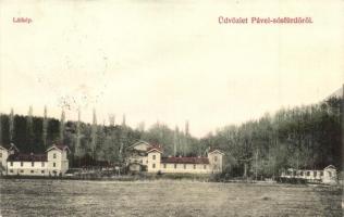 Szlatinafüred, Slatina (Aknaszlatina, Máramaros); Pável sósfürdő, park, nyaralók. Kaufmann Ábr. és fiai kiadása / salt bath, park, villas