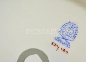 Herendi Viktória VBO mintás falióra. Működik d:28 cm. Kézzel festett,  jelzett, hibátlan