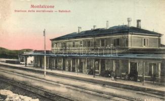 Monfalcone, Stazione della meridionale / Bahnhof / railway station (felületi sérülés / surface damage)