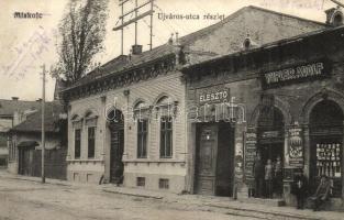 1914 Miskolc, Újváros utca, Szesz élesztő gyári raktára, Tupler Adolf vegyeskereskedése a nagyváradi és trencséni szesz élesztő gyári raktárhoz