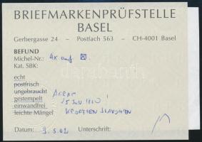 1850.VI.25. 6kr HP I. plate flaw "AGRAM" Certificate: Briefmarkenprüfstelle Basel 1850.VI....