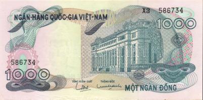 Dél-Vietnam 1971. 1000D T:I- Alsó szélén kissé töredezett.