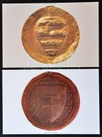 Magyar Történelmi Archívum sorozat, 9 db. Kiadói aranyozott műbőr-mappában, kiadói tokban, a mappákb...