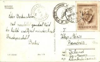 Budapest - 2 db modern városképes lap: Margit híd a felrobbantás utáni ideiglenes helyreállítása ide...