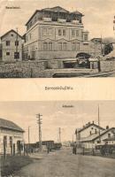 Somoskőújfalu, Bazaltzúzó, vasútállomás és vasúti vendéglő