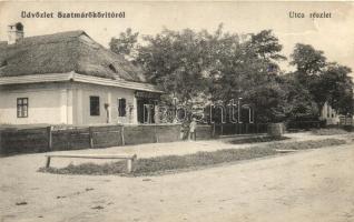 1918 Ököritófülpös, Szatmárököritó; utcakép, Weisz Albert és fia üzlete és saját kiadása